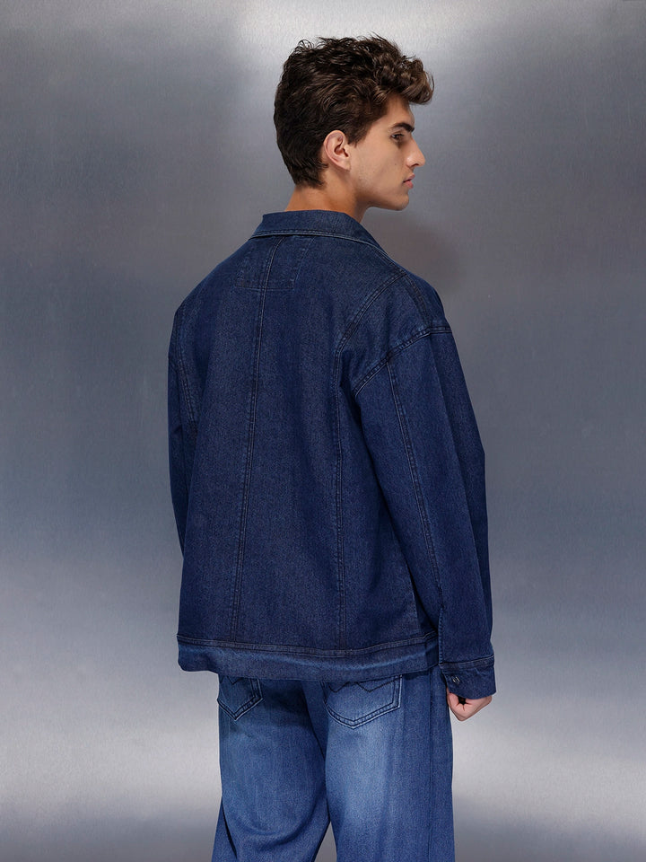 Indigo Structured Overshirt | Blue