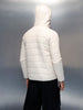 Puffered Men's Casual Slim Fit Hooded Jacket | Beige