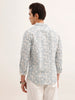 Textured Regular Fit AOP Shirt | Blue