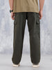 Men's Casual Loose Fit Cargo Trousers | Green