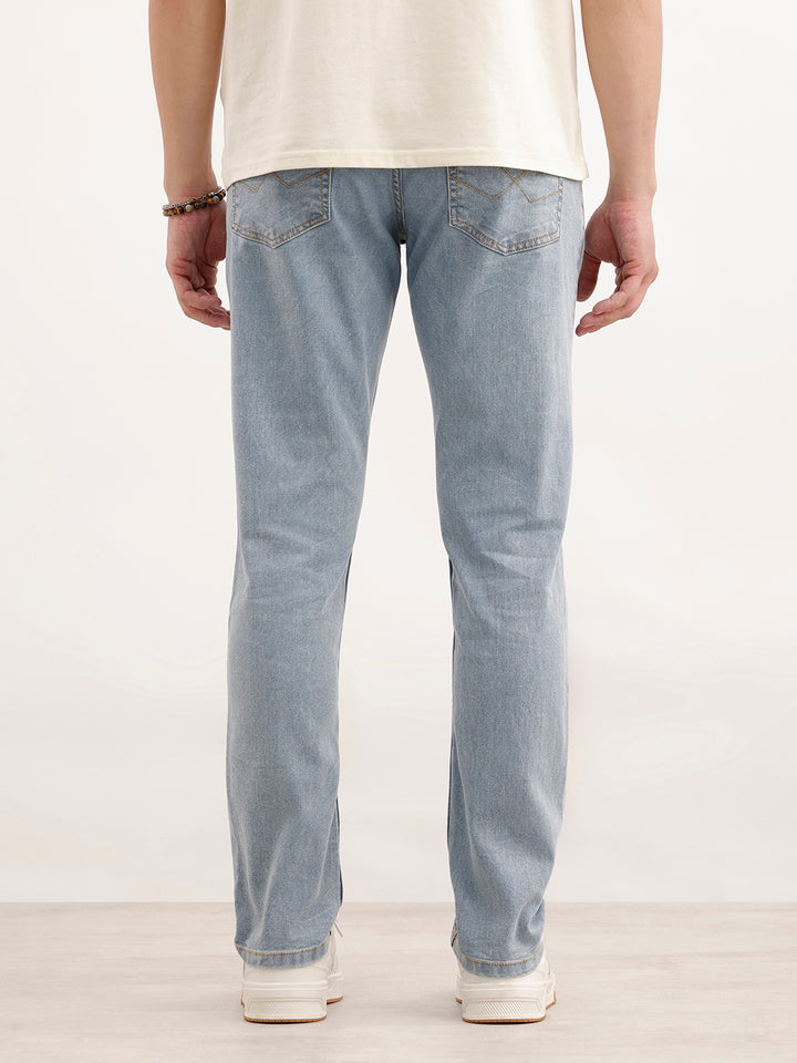 Solid Slim Fit Denim Jeans  | Light Blue