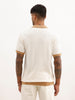 Regular Fit Contrast Collar Polo T-Shirt | Beige