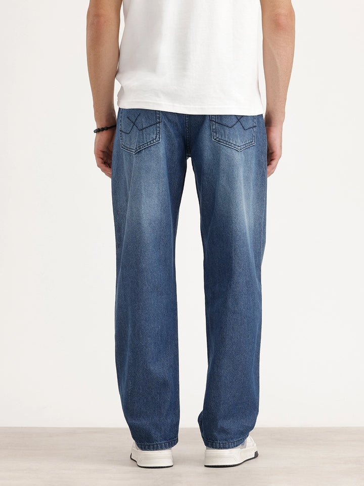 Loose Fit Denim Jeans | Light Blue