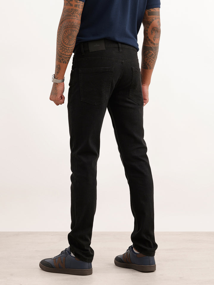 *Classic Solid Denim Jeans | Black