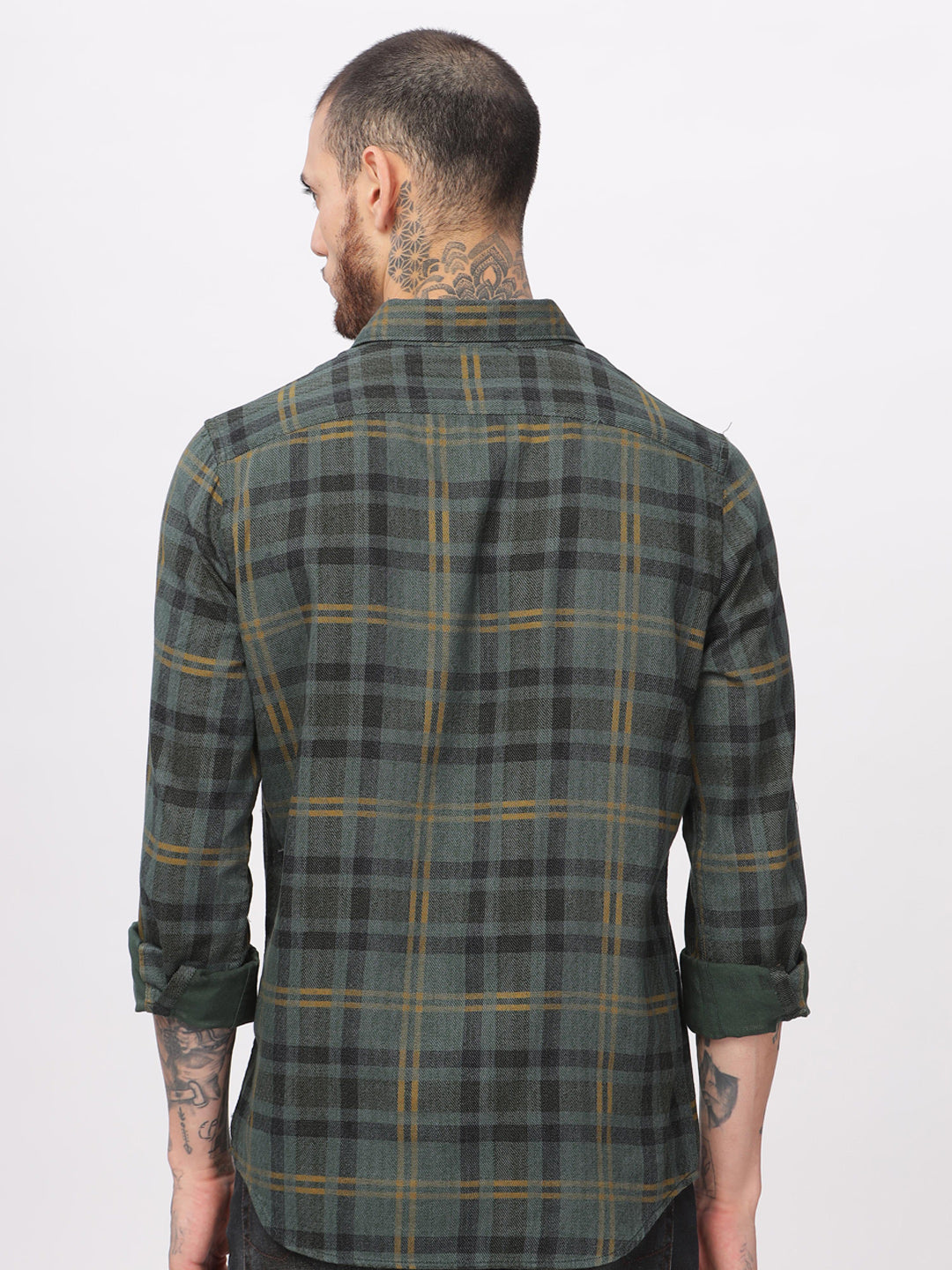 Green Squares Checked Shirt