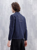 Washed Casual Men Denim Bomber Jacket | Blue