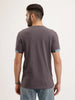 Contrast Collar Slim Fit T-Shirt | Dark Grey
