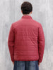 Quilted High Neck Regular Fit Jacket I Maroon