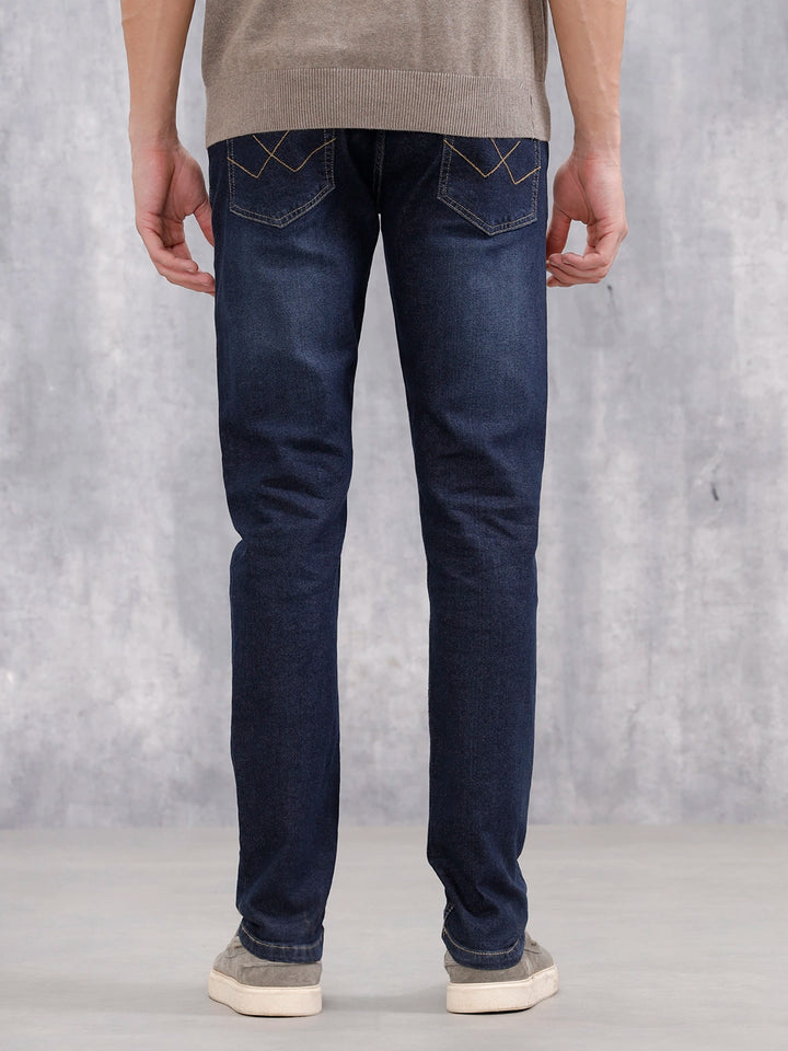 Men Casual Slim Tapered Fit Jeans | Med Stone