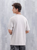 Casual Men Oversized Fit Tee With Cord Detailing | Grey