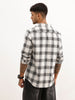 Regular Fit Checkered Full Sleeve Shirt | White
