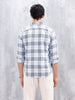 Men’s Slim Fit Checkered Casual Shirt | Blue