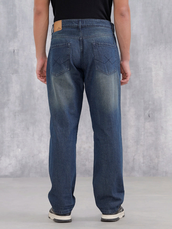 Men's Casual Anti Fit Jeans | Dark Stone