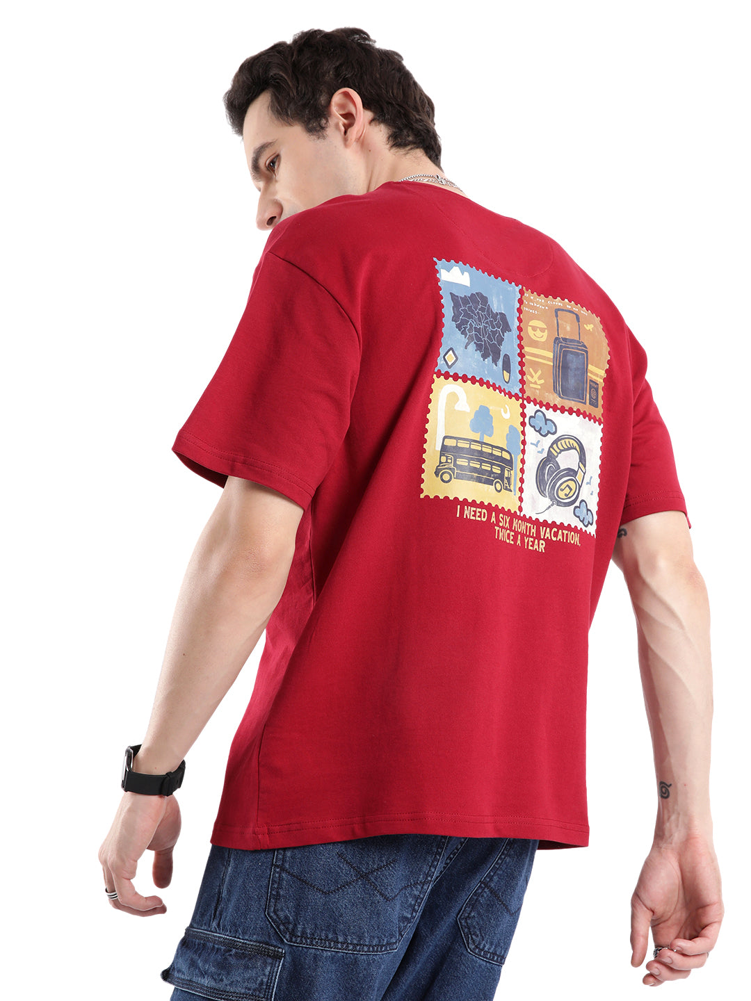 Need a Vacation Red Printed T-Shirt