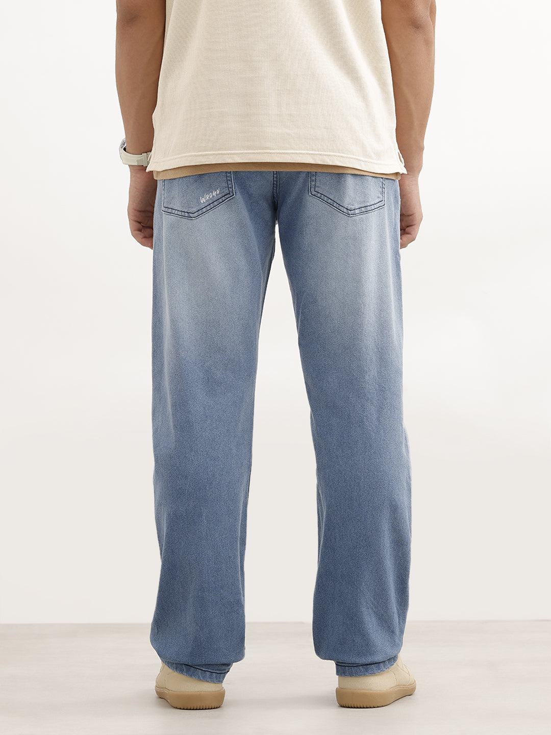 Anti Fit Solid Denim Jeans | Light Blue