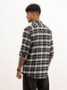 Checkered Slim Fit Full Sleeve Shirt | Black