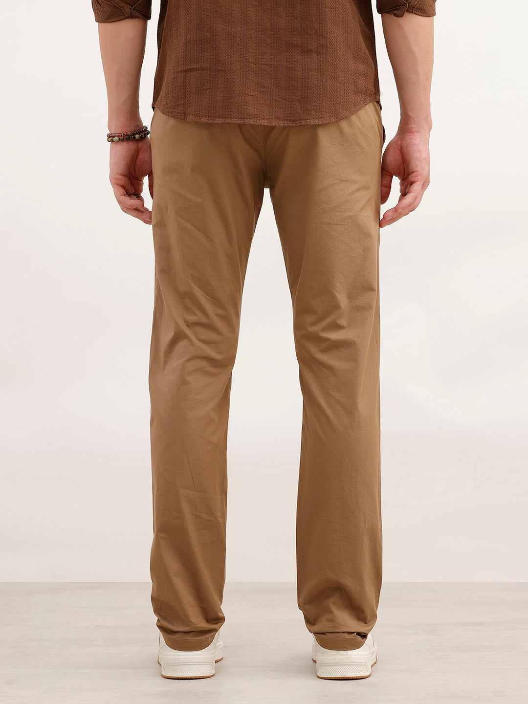 Solid Slim Fit Trouser | Khaki