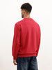 Comfort Fit Placement Printed Sweatshirt | Red