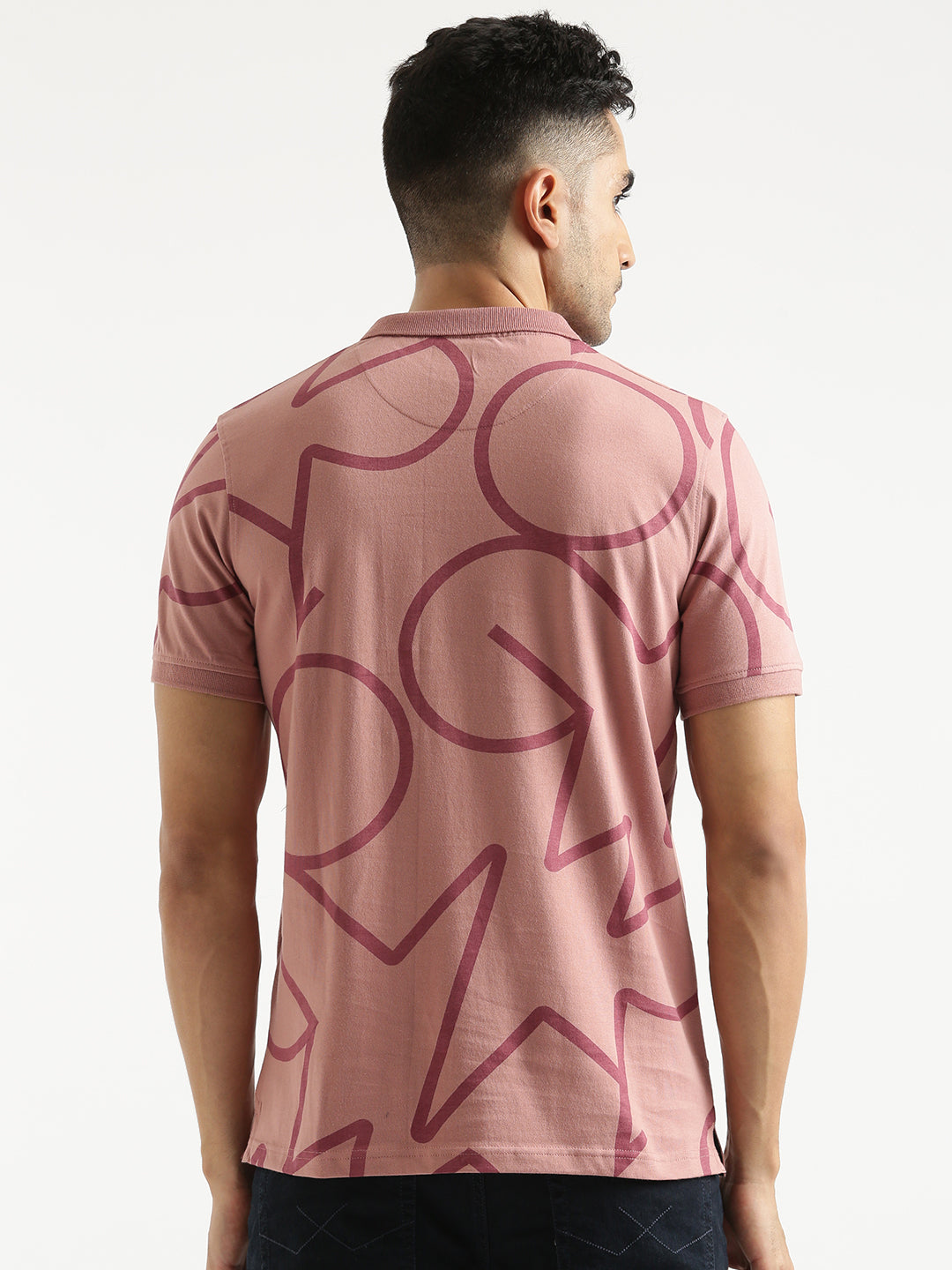 Classic AOP Pink Polo T-Shirt