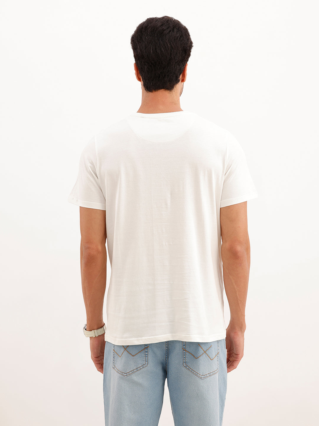 Classic Placement Printed T-Shirt | White | WSTS054DF