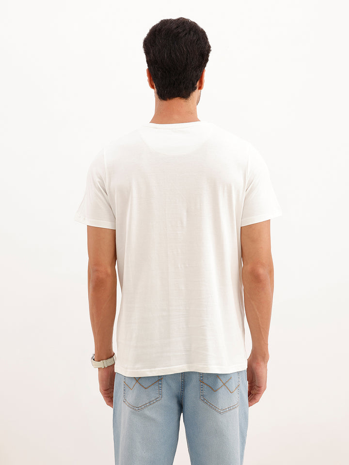 Classic Placement Printed T-Shirt | White