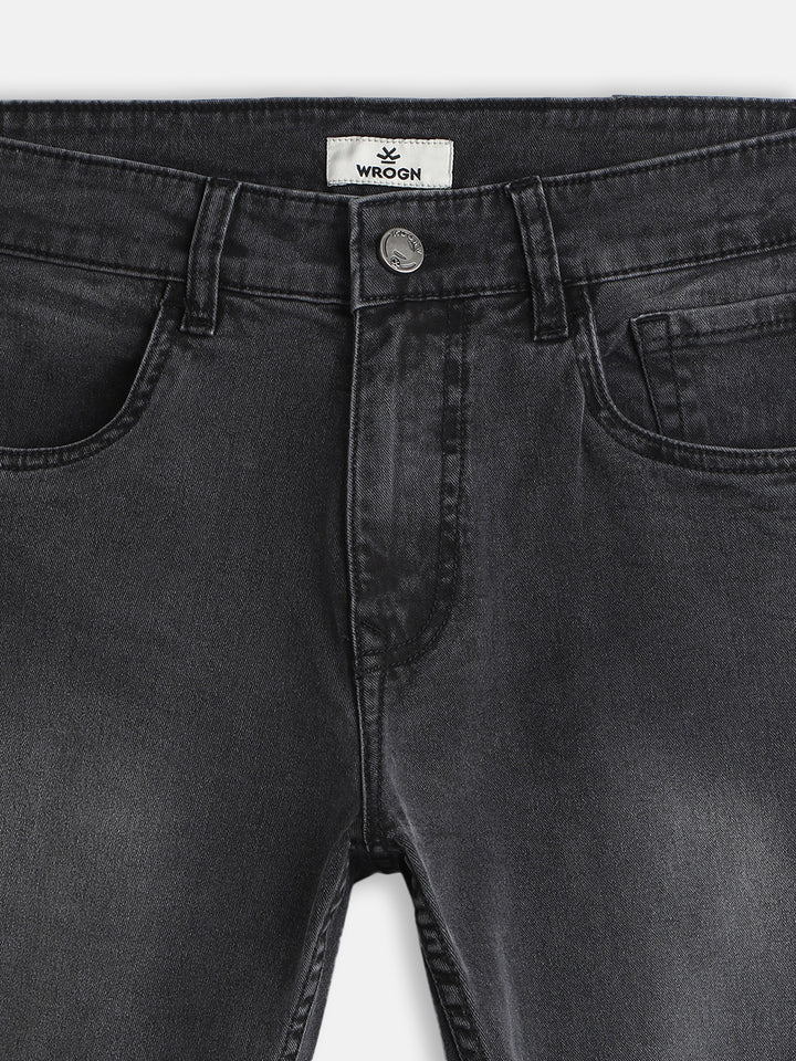 Light Fade Skinny Crop Jeans | Dark Grey