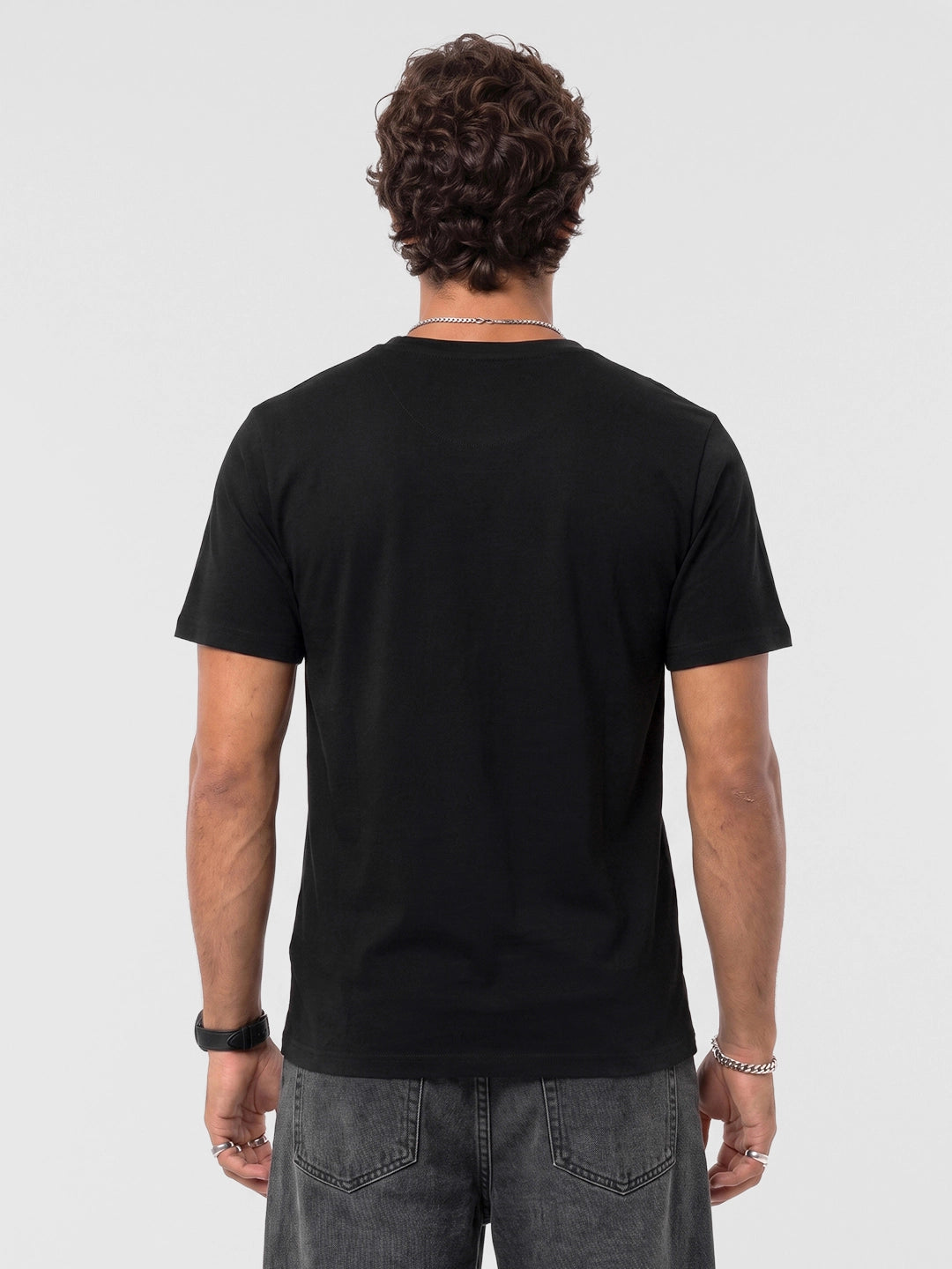 Regular Fit Foil Printed T-Shirt | Black | WRTS0310F