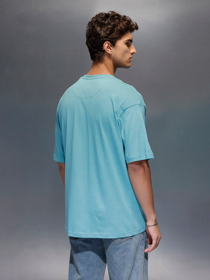 Wrogn Branded Oversized Casual Tee |  Teal