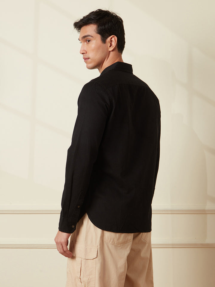 Classic Pure Cotton Shirt | Black