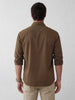 Comfort Fit Double Pocket Shirt | Brown