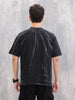 Grunge Look Oversized Fit T-shirt With Hd Logo Print | Black