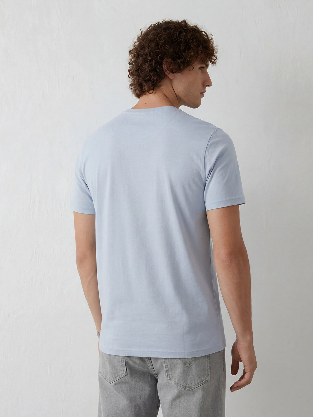 Solid Slim Fit T-Shirt | Light Blue
