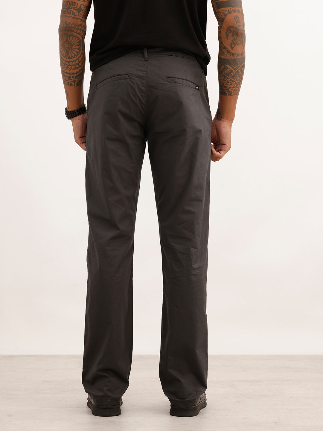 Solid Slim Fit Trouser | Grey