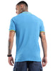 Tipped Collar Blue Polo T-Shirt