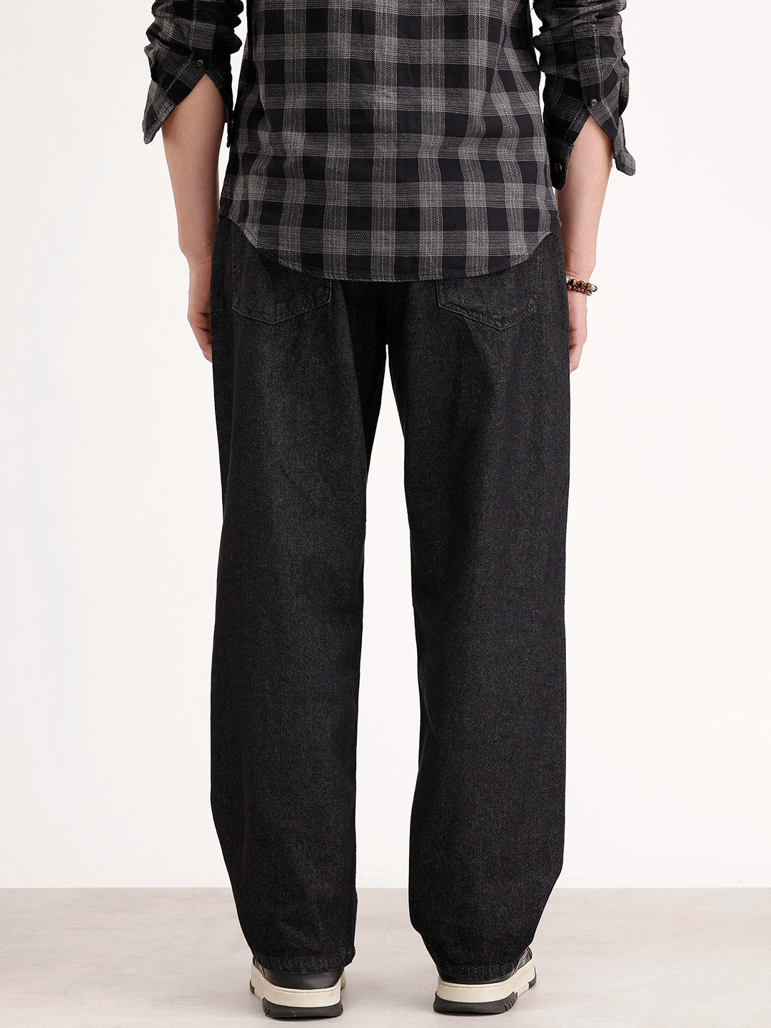 Loose Fit Denim Jeans | Black