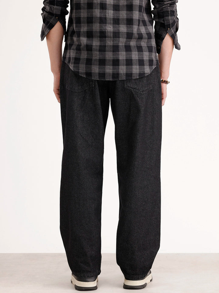 Loose Fit Denim Jeans | Black