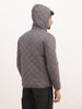 Solid Regular Fit Puffer Jacket | Grey