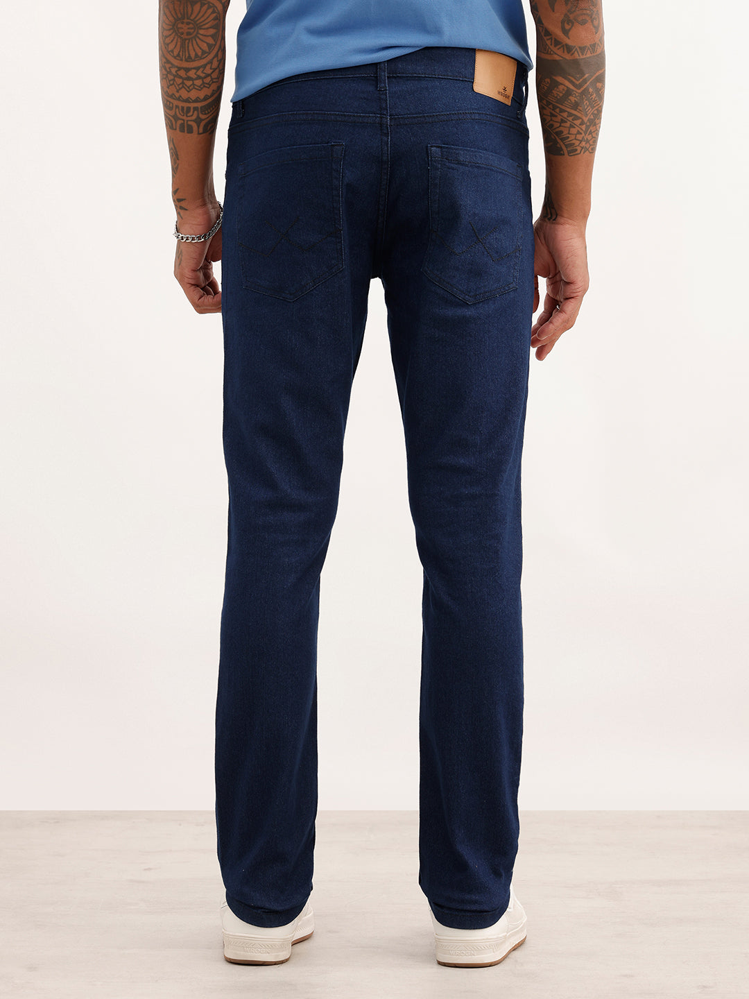 Solid Slim Fit Denim Jeans | Blue | WUJN2646F