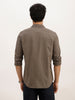 Solid Slim Fit Full Sleeve Shirt | Olive