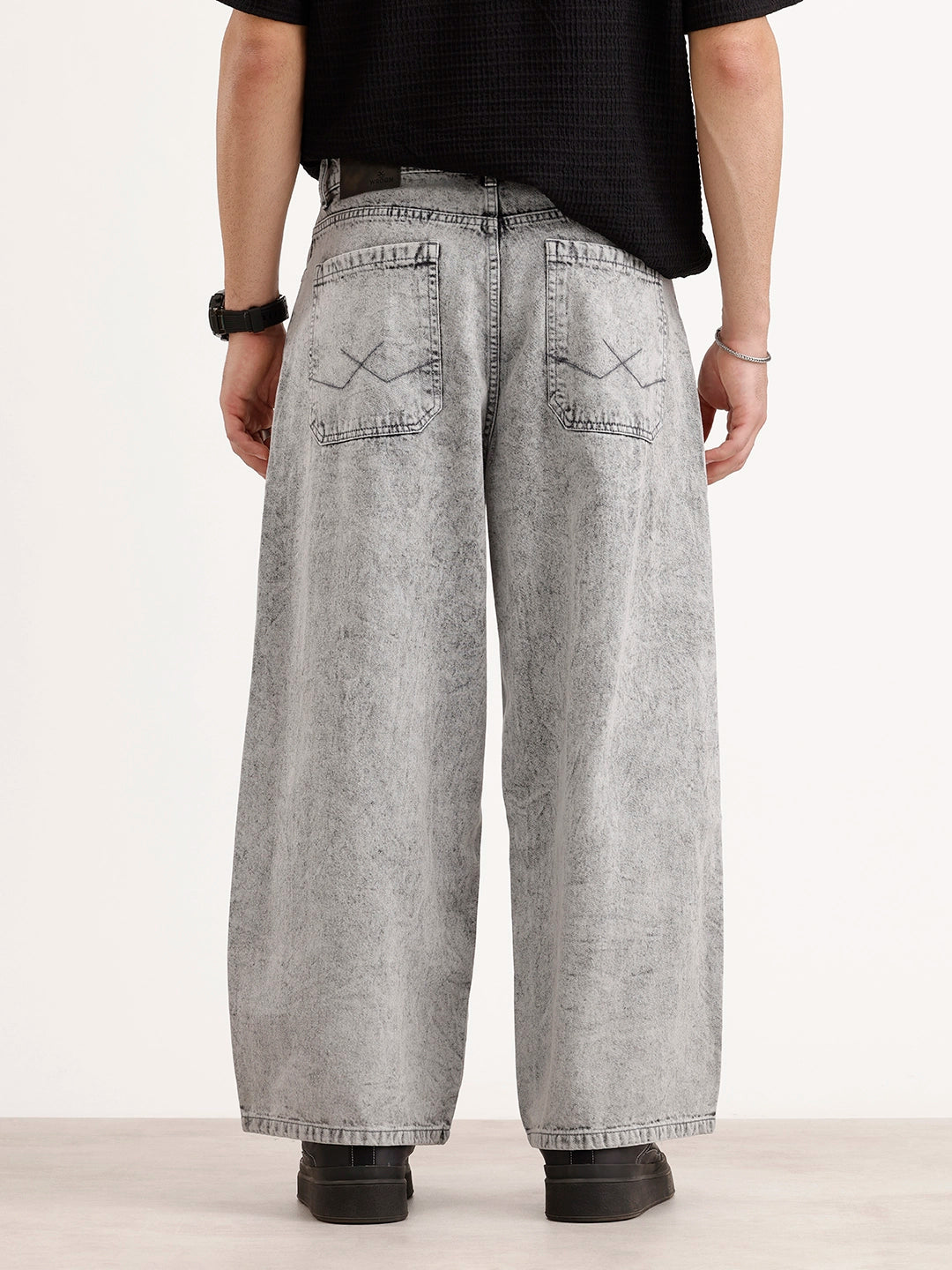 Baggy Fit Denim Jeans| Grey