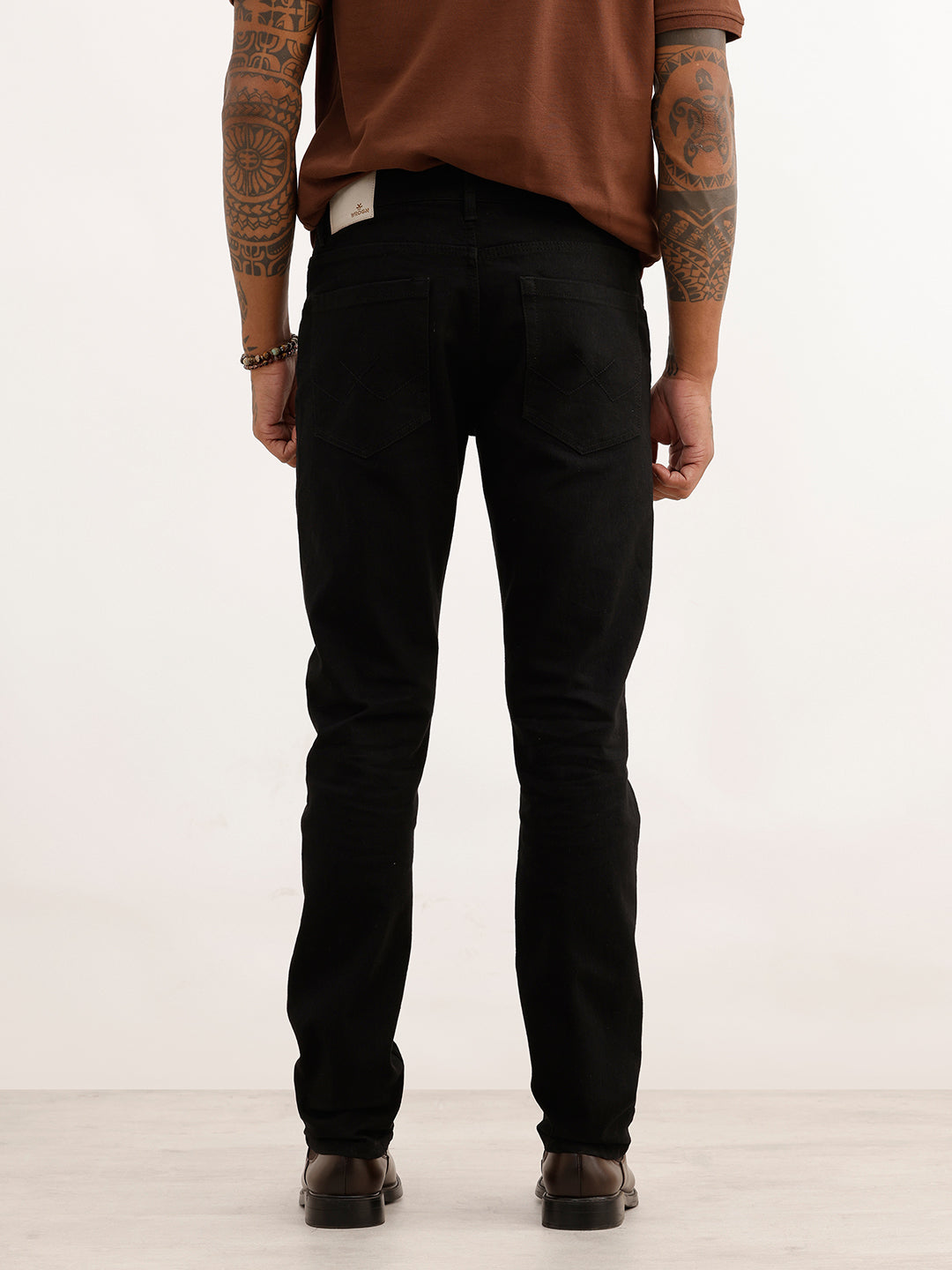 Solid Slim Fit Denim Jeans | Black