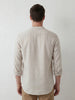 Classic Solid Mandrin Collar Shirt | Grey