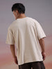 Wrogn Tone Oversized Beige T-Shirt