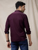 Classic Maroon Solid Cotton Shirt