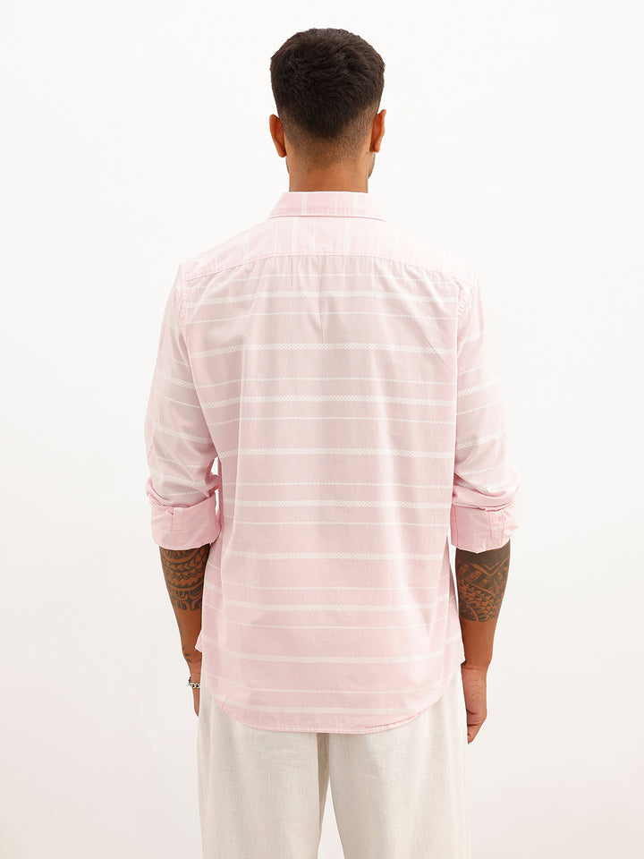 Slim Fit AOP Shirt | Pink