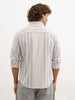 Comfort Fit Full Sleeve Striped Shirt | Grey