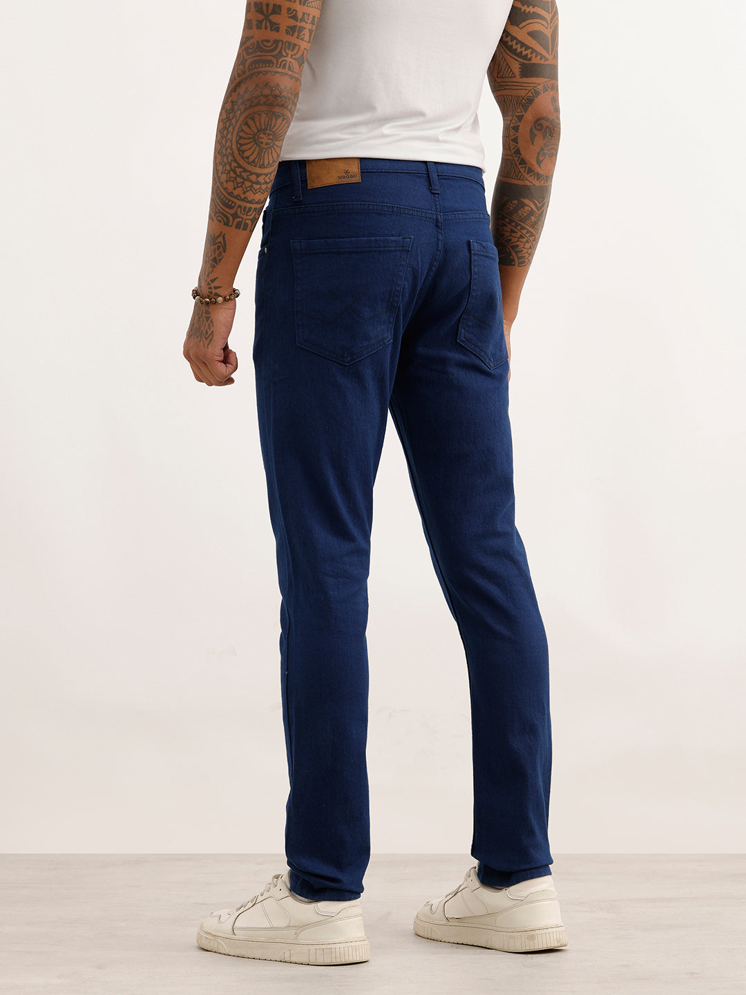 Solid Skinny Fit Denim Jeans | Dark Blue