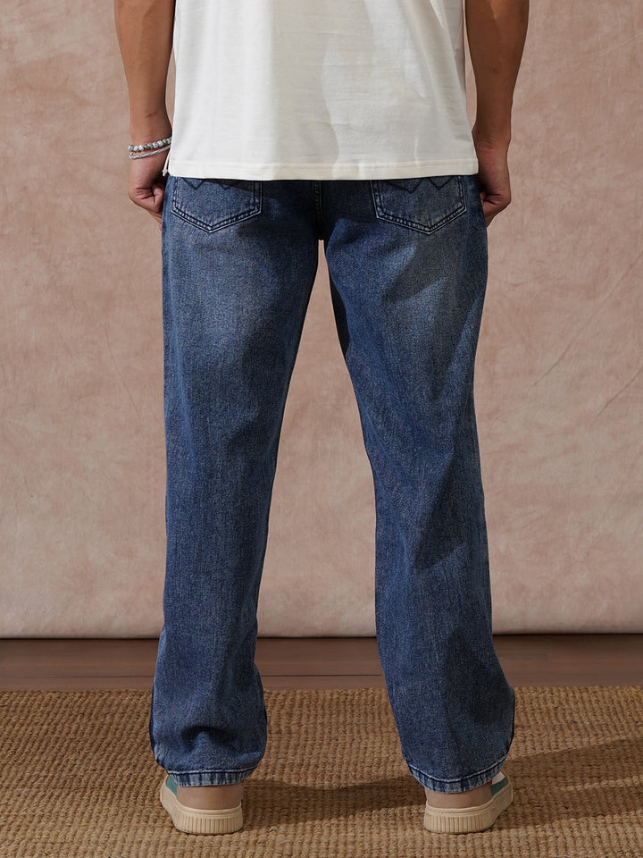 Casual Loose Fit Jeans | Dark Blue