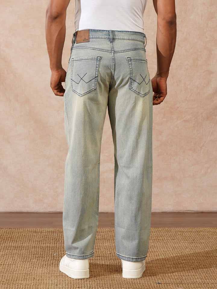 Faded Loose Fit Jeans | Light Blue