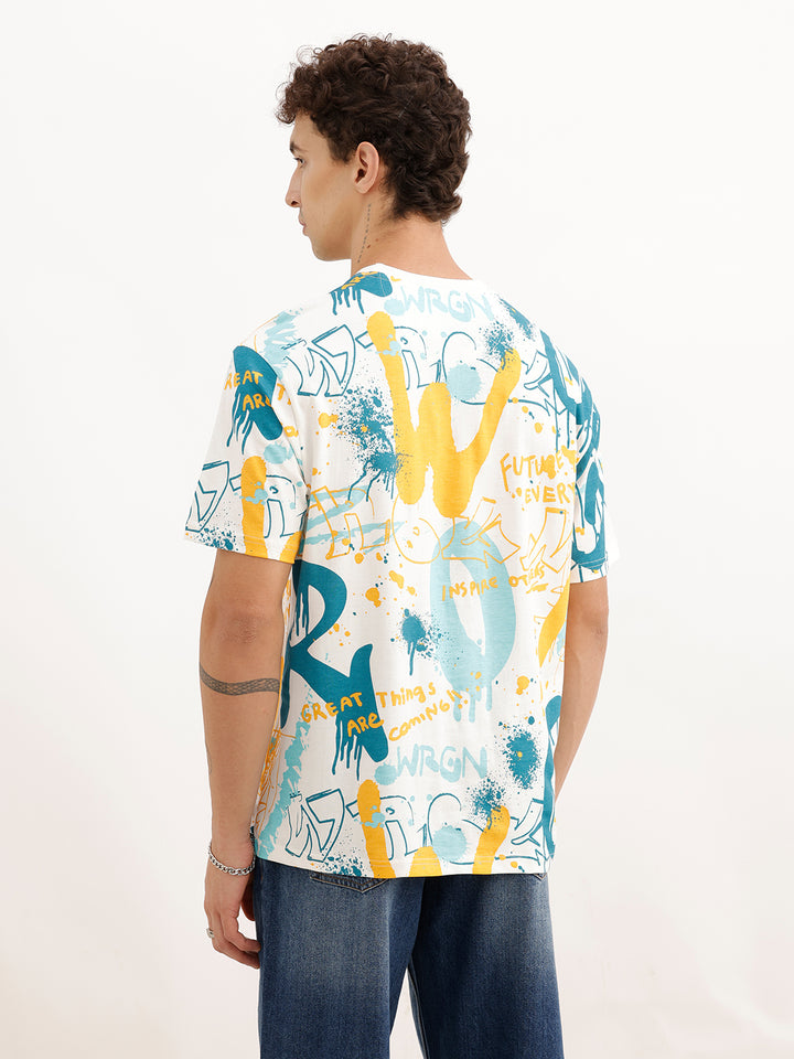 Classic Oversized AOP T-Shirt | White